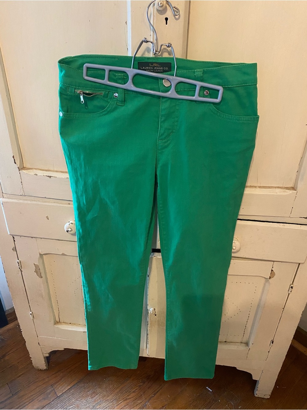 Ralph Lauren Green High-Rise Slim Jeans